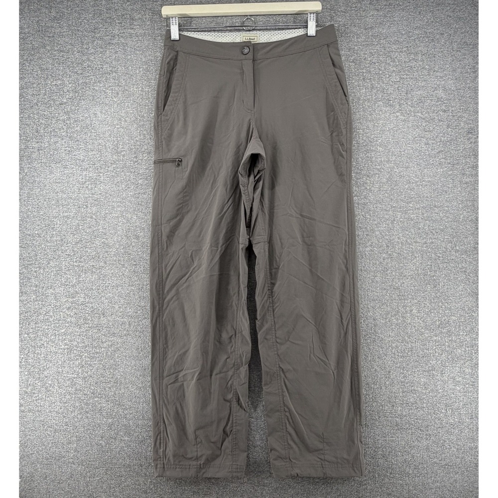 LL Bean Hiking Lightweight Pants Women Size 6 Reg Brown Outdoor Nylon